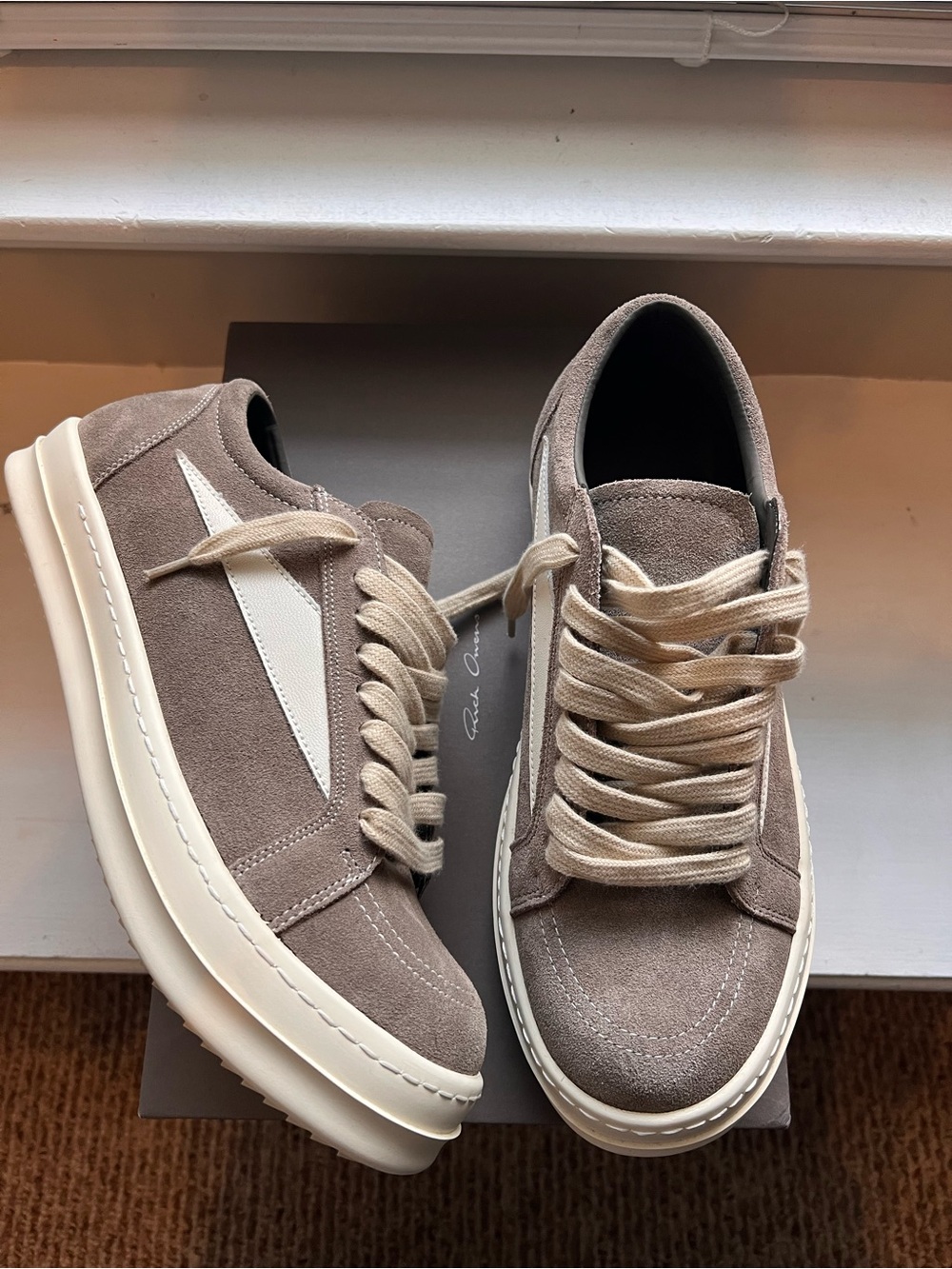 Rick Owens Canvas Light Brown Men Size 11 - Picture 2 of 9